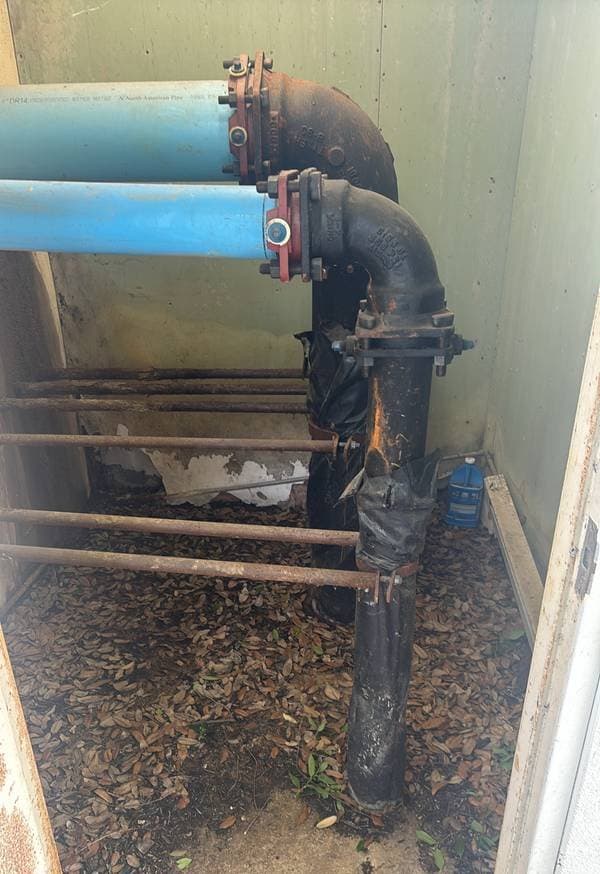 Exterior plumbing infrastructure condition assessment