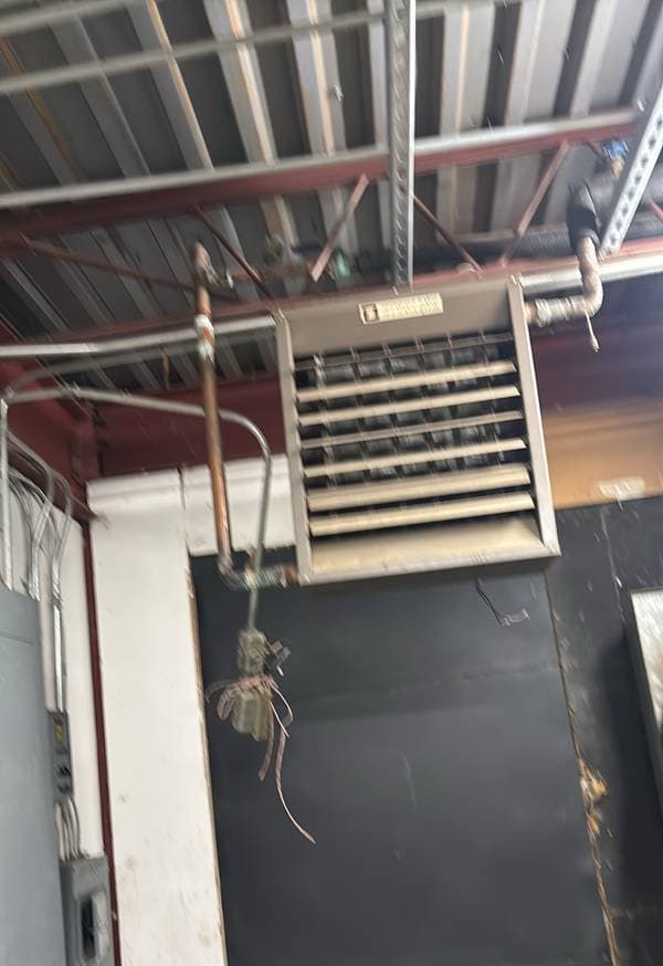 HVAC unit heater assessment in equipment room
